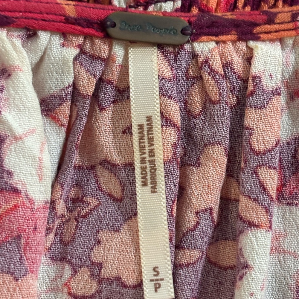 Free People Sweet Memories Floral Pink Blouse, size Small - Picture 5 of 10